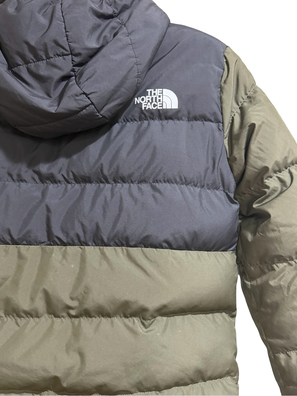 🌿 The North Face Kids 600 Fill Down Puffer Jacket Olive and Black Size Medium - Picture 9 of 15